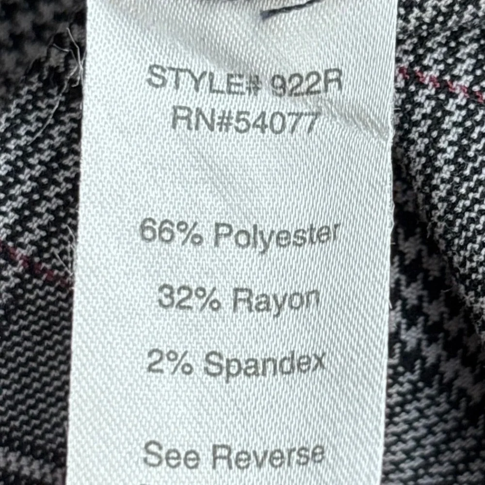 Cabi Classy Counsel Plaid Dress Pants Women's Size 4 Career‎ Trousers